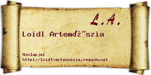 Loidl Artemíszia névjegykártya